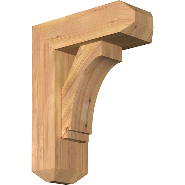 Ekena Millwork Imperial Craftsman Smooth Bracket w/ Offset Brace, Western Red Cedar, 5 1/2"W x 14"D x 18"H BKT0604X14X18IMP04SWR - main